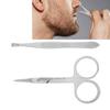 Set Pince à Épiler Ciseaux pour Poils de Nez Comprend Pince à Épiler pour Tailler les Poils de Nez Courbe et Ciseaux à Bout Rond pour Poils de Nez