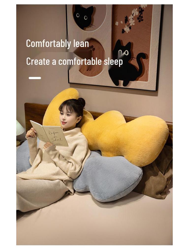 Wave-Shaped Cloud Leg & Back Hugging Pillow - Long Body Cushion for Side Sleepers
