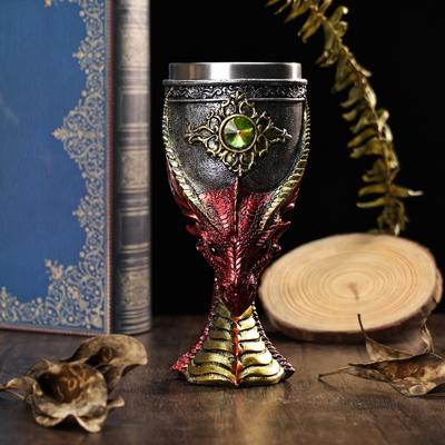Dragon Head Goblet Halloween Gift Barware and Drinkware Bottle Bar Set Coffee Mug Viking Drinking Mug Insulated Water Drinkware