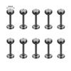ZS 10 Pcs/lot Gold Color 16/18G Stainless Steel Labret Lip Piercing Men CZ Crystal Ear Cartilage Tragus Helix Piercings 6/8/10MM