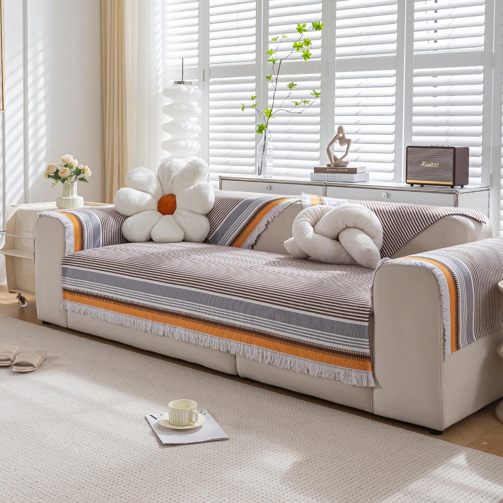 Подушка для дивана из хлопкового льна Four Seasons Universal Weaving Plaid Non Slip Sofa — фото 7