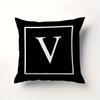 Minimalist Letter Pillow Cover Single Alphabet Print Cushion Case Personalized Initial Decor Pillow for Home  Dorm