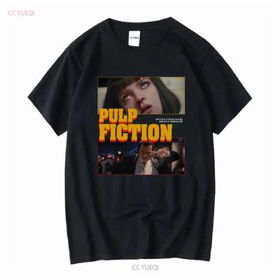 Pulp Fiction Movie T Shirt Vintage Retro for Quentin Tarantino Fans Washed Oversized Birthday Long or Short Sleeves Vintage