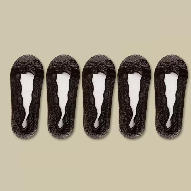 Socks Women's Slippers Socks Invisible Boat Mesh Lace Thin Short Non-slip Cool Sexy Breathable