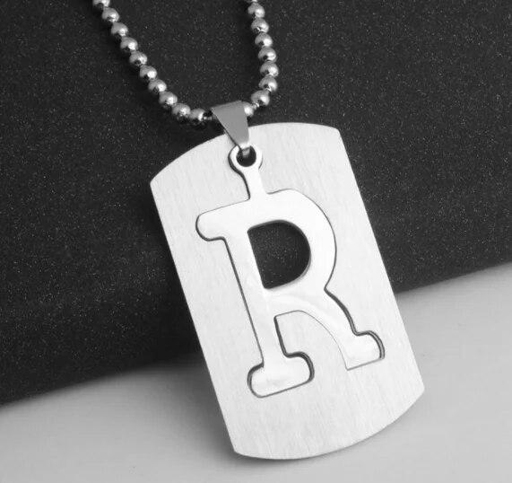 NOVÝ Creative DIY Dvoupatrový náhrdelník z nerezové oceli AZ Letters Double Deck Necklace Party Gift Šperky