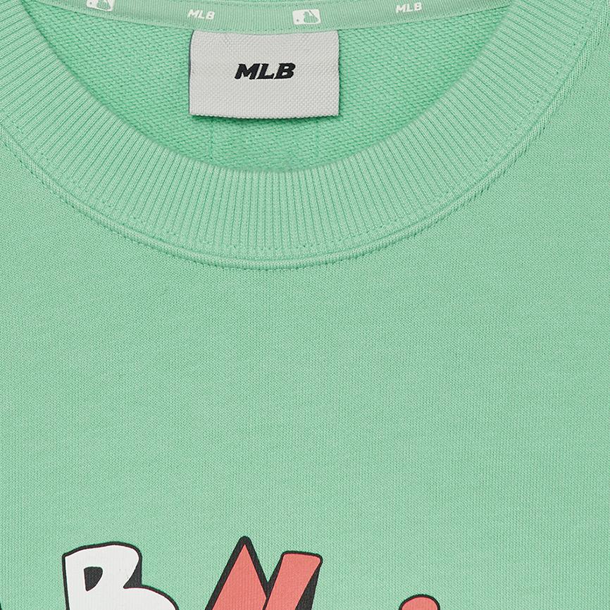 New MLB Sweatshirt Unisex Light Green 3AMTL0231-50GNL