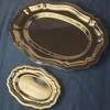 Embossed Cake Tray Stainless Steel Jewelry Storage Plate Vintage Dessert Plate  Home Decoration