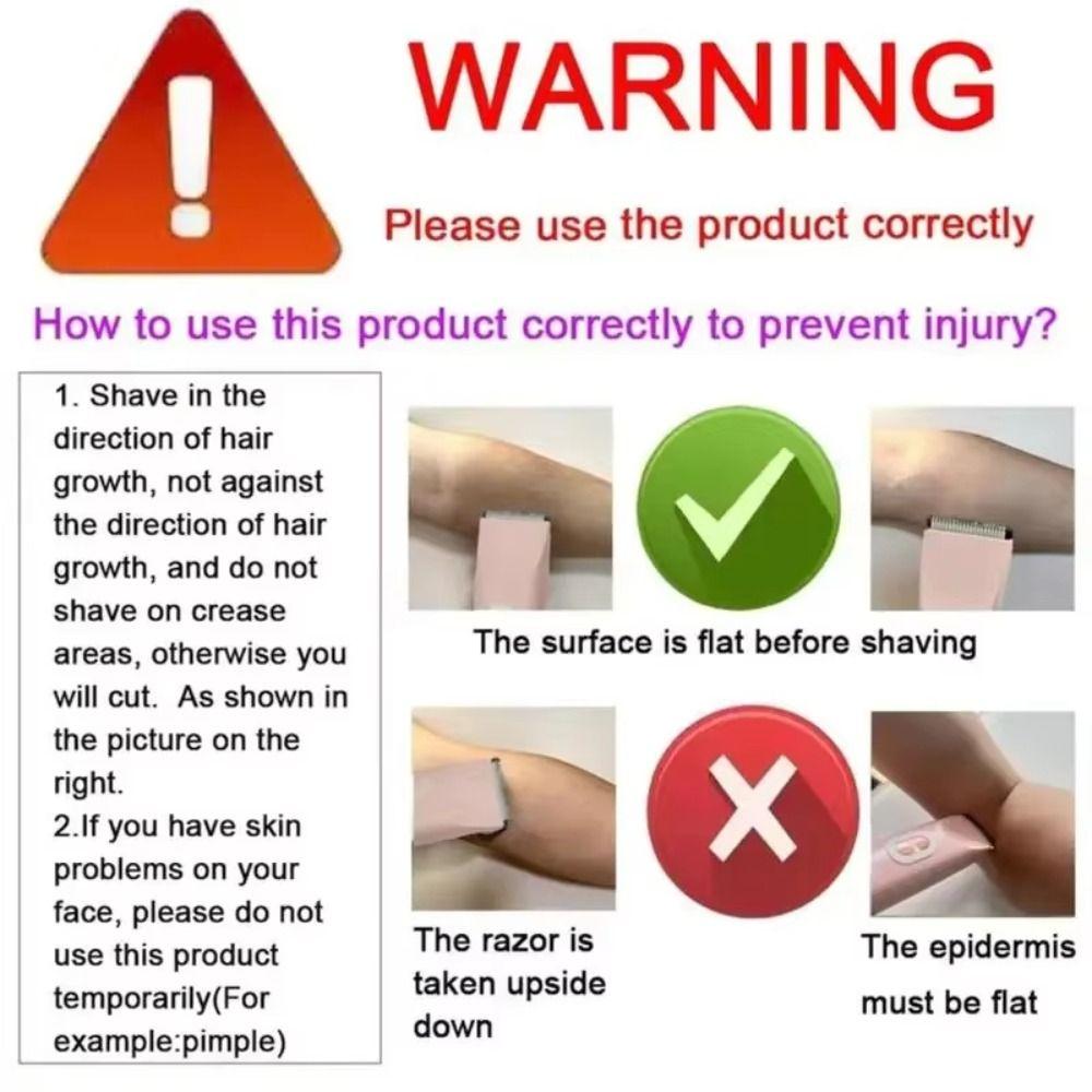 USB Rechargeable Multi-function Epilator Waterproof Women Hair Remover for 400mAh Underarm