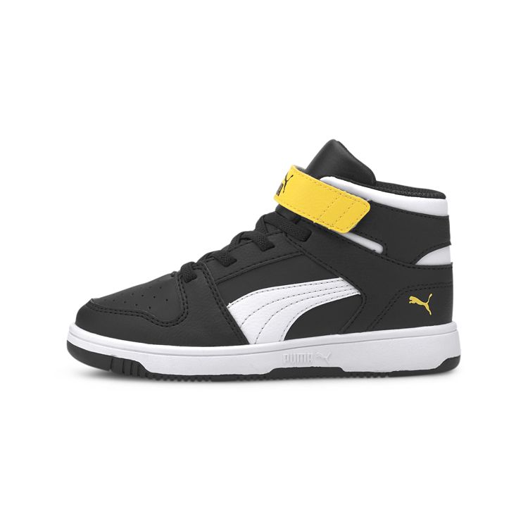 Puma Rebound Layup Sl Casual High-Top Kids Sneakers Kids Sneakers Black Yellow 370488-12