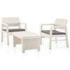 Day and Night - Day and Night Garden Furniture Set 3 Pieces White Plastic