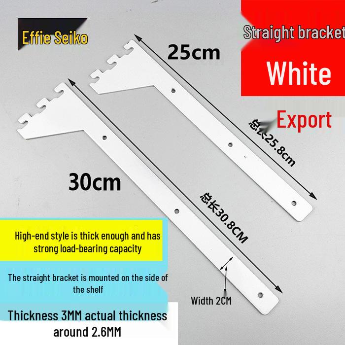 Stainless Steel Sloping Shelf Brackets, 25CM Left & Right Support, Plywood Welding Piece
