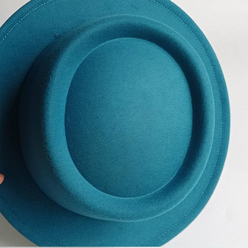 Klobouk Fedora 4,5 cm Tmavě purpurový Široký okraj Pánská móda Podzim/Zima Klobouk Pork Pie Svatba Dámský klobouk Gorras Para Hombres
