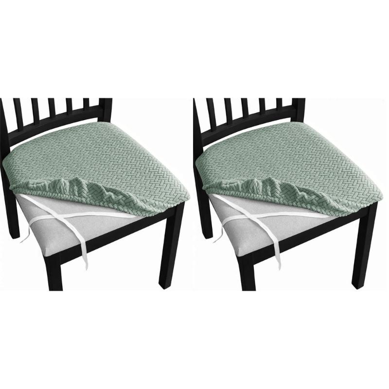 Elegant Jacquard Stretchable Stool Chair Cover Elegant Seats Slipcover for Kitchen and Banquets Seating