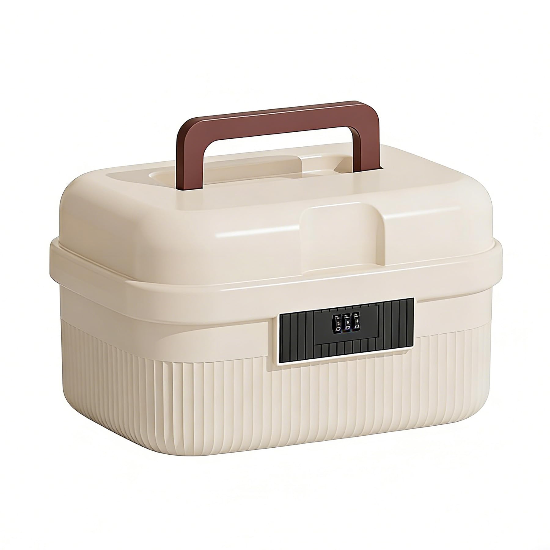 

KKECHR Storage Box with Combination Lock and Handle, Drawer Storage Box, Private Box, Small Item Storage, Dustproof, Moldproof, Moistureproof, Odorles