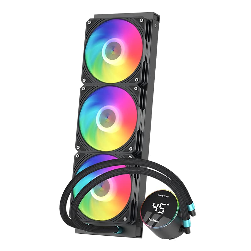 ProArtist 360mm Radiator All-in-One Liquid CPU Cooler, Black, GRATIFY AIO5 BLACK AIO5-BK