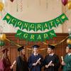 Celebration Graduation Party Banner Reusable Paper Pull Flag Graduation Banner Garland  Wall Decor