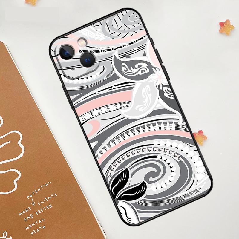 Maorské Polynéské Samojské Kmenové Pouzdro Pro iPhone 17 Pro Max 17 Air 16 15 14 13 12 11 Pro Max Plus Mini 16e Funda Kryt