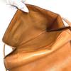 HERMES vintage flap tote bag, handbag Shoulder Bag Leather/Canvas Beige/Brown