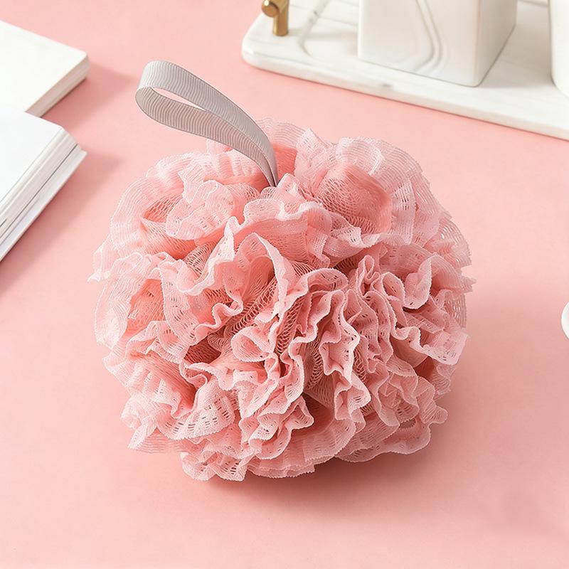 Xiaohongshu Super Soft Lace Bath Sponge - Large, Non-Shedding, Lathering Scrub Ball for Shower