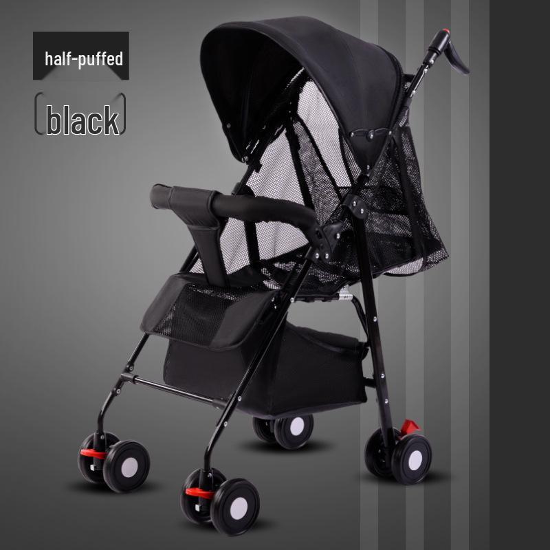 Lightweight Foldable Baby Stroller for Sitting or Lying