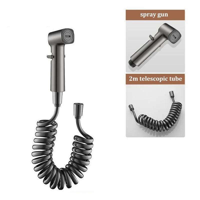 1 In 2 Out Flush Spray Gun Faucet Toilet Companion Bidet Booster Nozzle Bathroom Flush Gun High Pressure Household