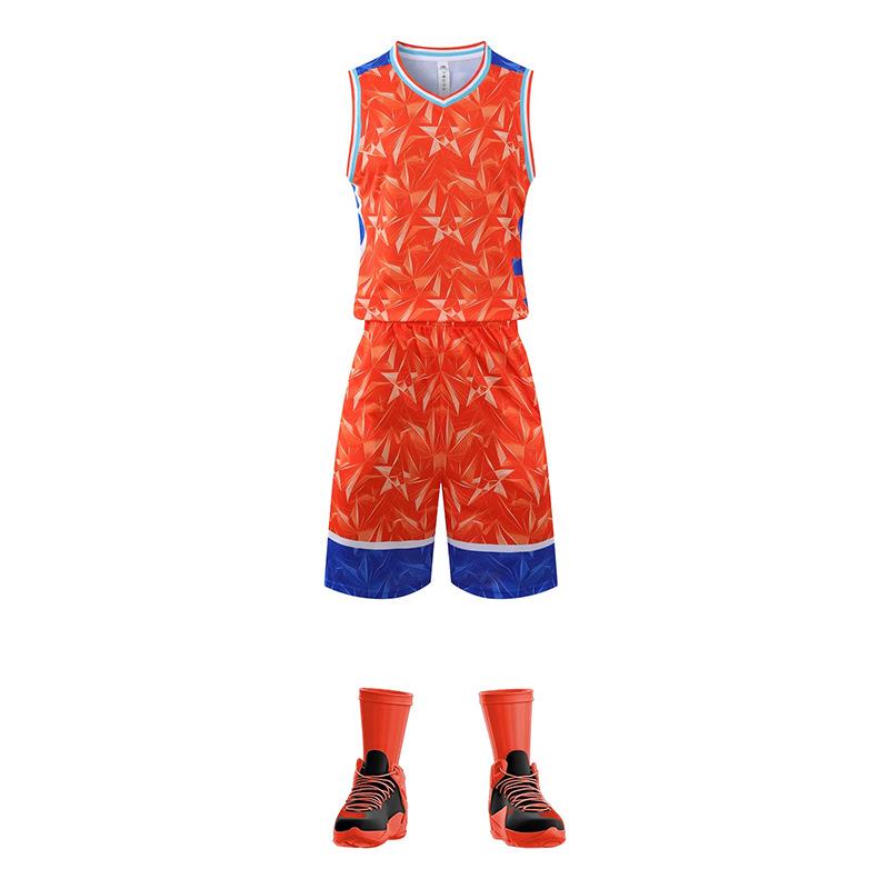 Ultra-fast Customizable Children's Basketball Team Jersey Set - Men's & Student Training Uniform