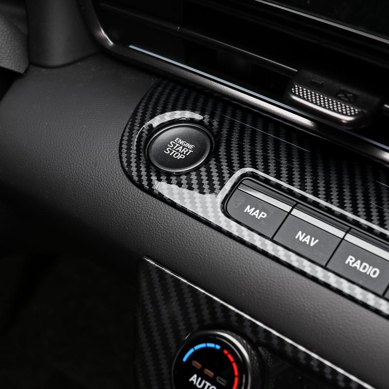 LHD/RHD For Hyundai Elantra CN7/CN7 N Car Tuning Carbon Fiber One Click Start Frame Cover Trim Accessories