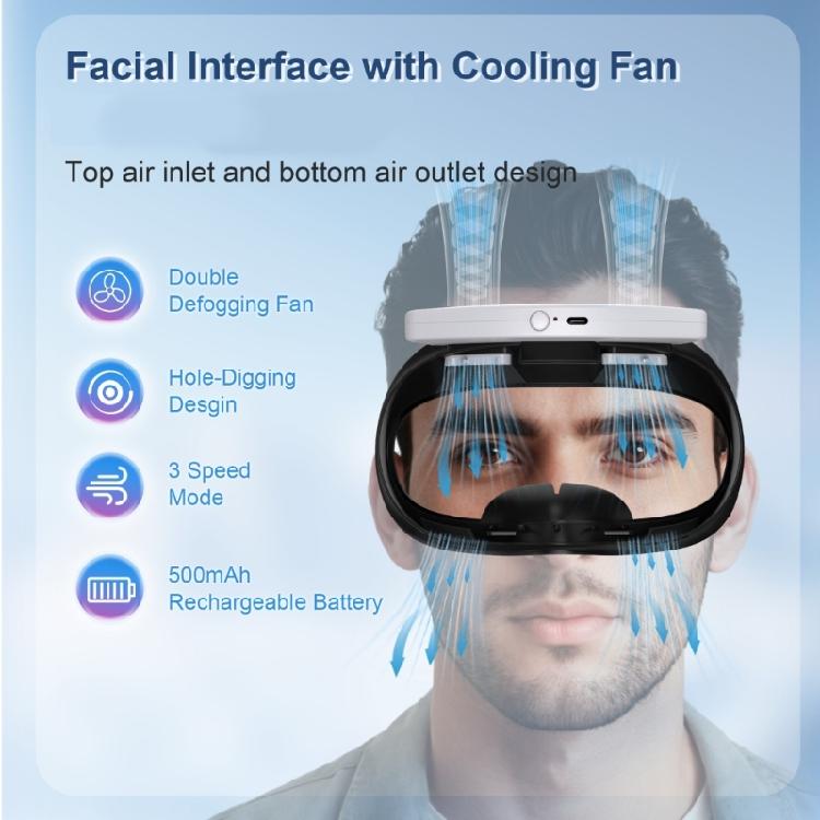 Advanced VR Mask Nose Pad with Fan Cooling, Comfortable Anti Sweat Designing for MQ 3S Gaming Players