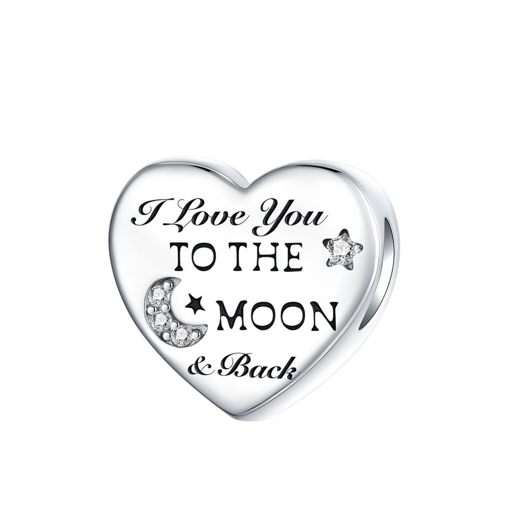 Boy Girl Pendant Heart-Shaped Flower Zircon Beads Jewelry Beads For Original Bracelet Plata De Ley Boutique Charms Gift