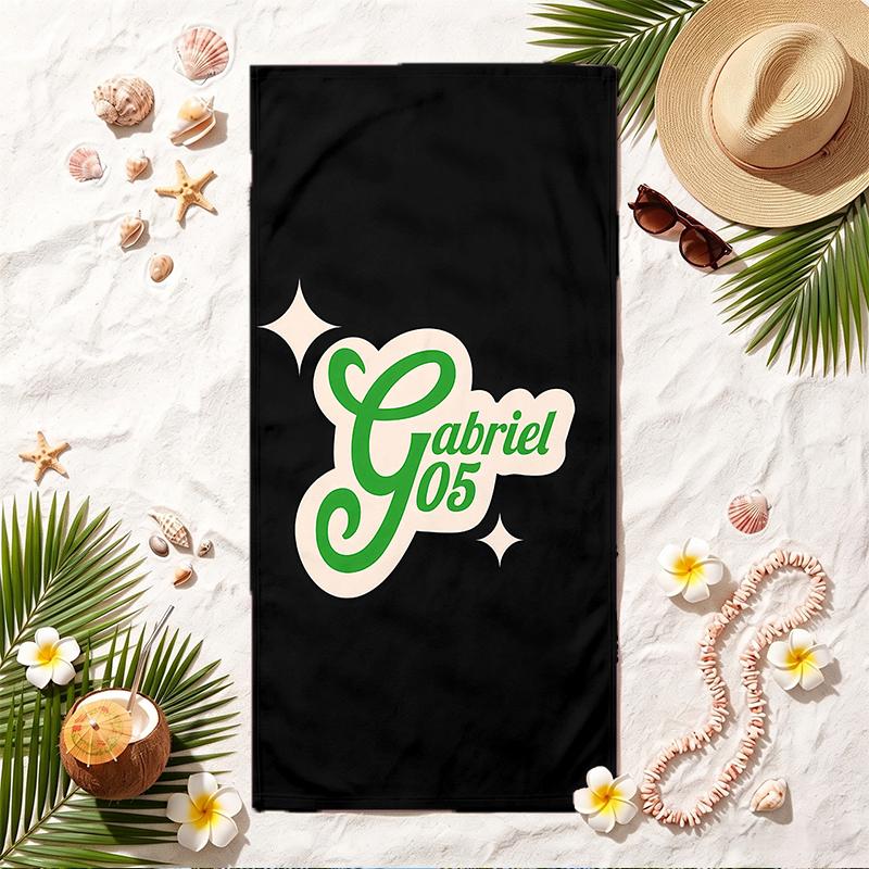 Gabriel Bortoleto Soft Beach Towel Stylish Beach Pool Towel for Summer Seaside Vacation Travel