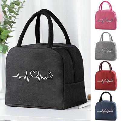 Damen Lunchtaschen Handtaschen Picknick Reise Thermobox Mädchen Schule Kind Praktische Lunchtasche Tragetasche Kühlakku Lebensmitteltaschen Druck