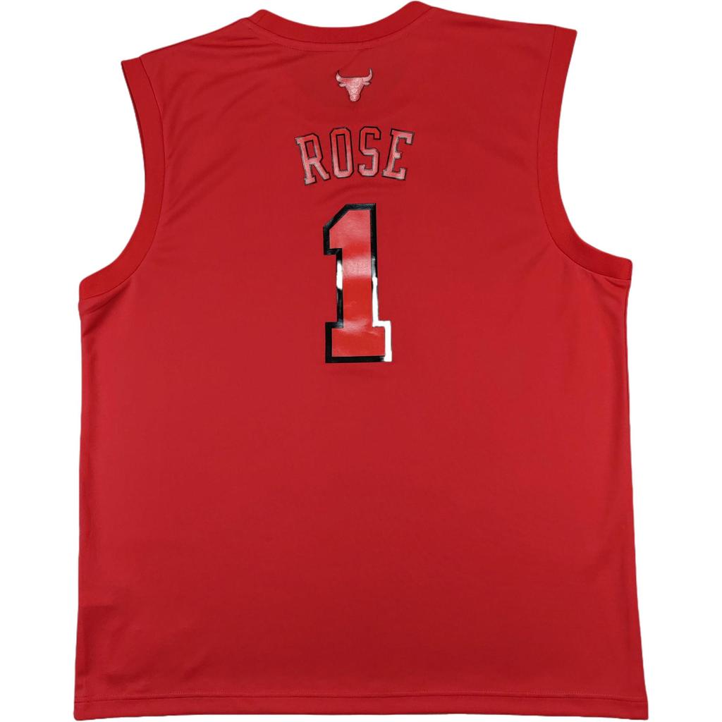 Adidas X NBA Collaboration Chicago Bulls Derrick Rose REP Print Fashion Comfortable Soft Skin-Friendly Basketball Jersey Men Jersey Red BSQ1062