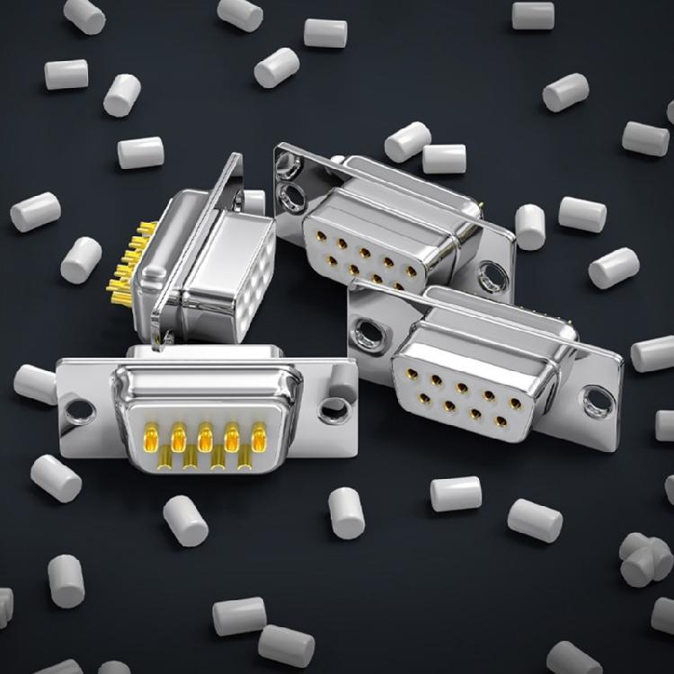 Metal DB9 Serial Port Connector Mini RS232/485 Adapter 9Pin DB9 Male Female Welding Connector Industrial Data Transfer