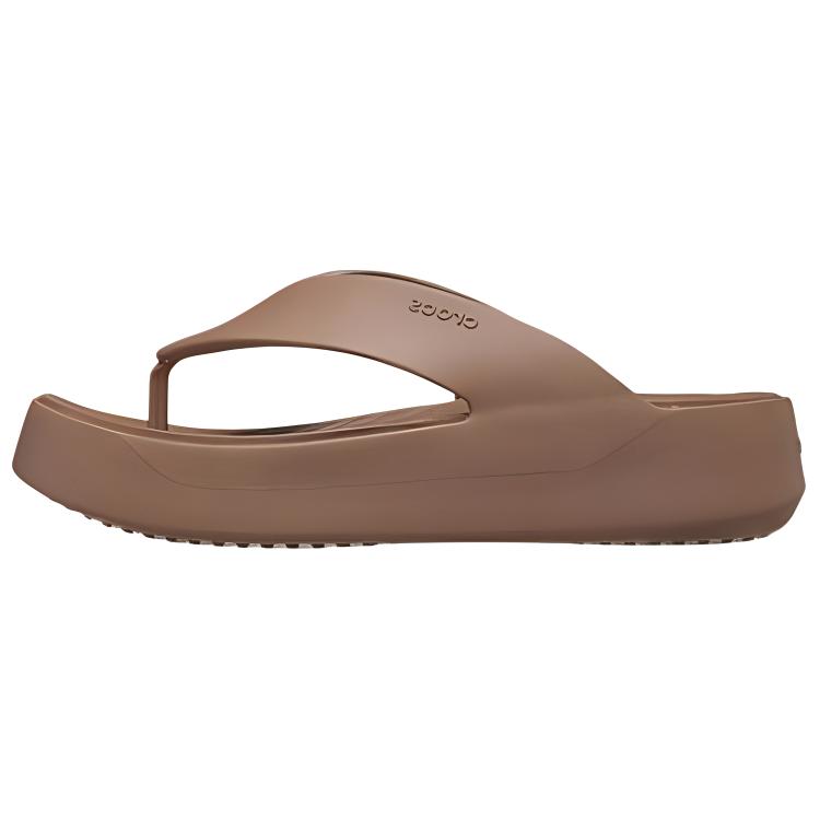 Crocs Fashionable Comfortable Versatile EVA Non-Slip Flip Flops Women Footwear Brown 209410-2Q9