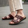 Men's Trendy Non-Slip Massage Sandals - Breathable, Dual-Use Casual Summer Slippers.