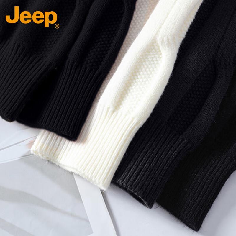 Jeep Men's Thickened Crew Neck Knit Sweater