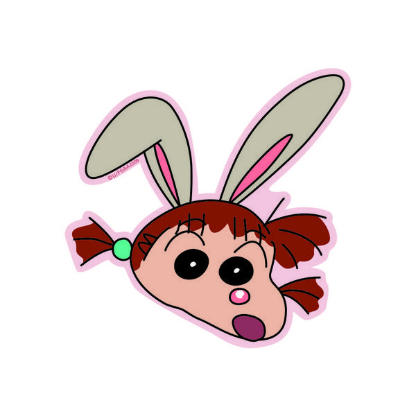 

Big Cotyledon Wild Kingdom Crayon Shin-chan Tokdi Talk Smart Talk Grip Acrylic Accessories Cell Phone Movie Animal Series, Rabbit Glass, 1 Piece