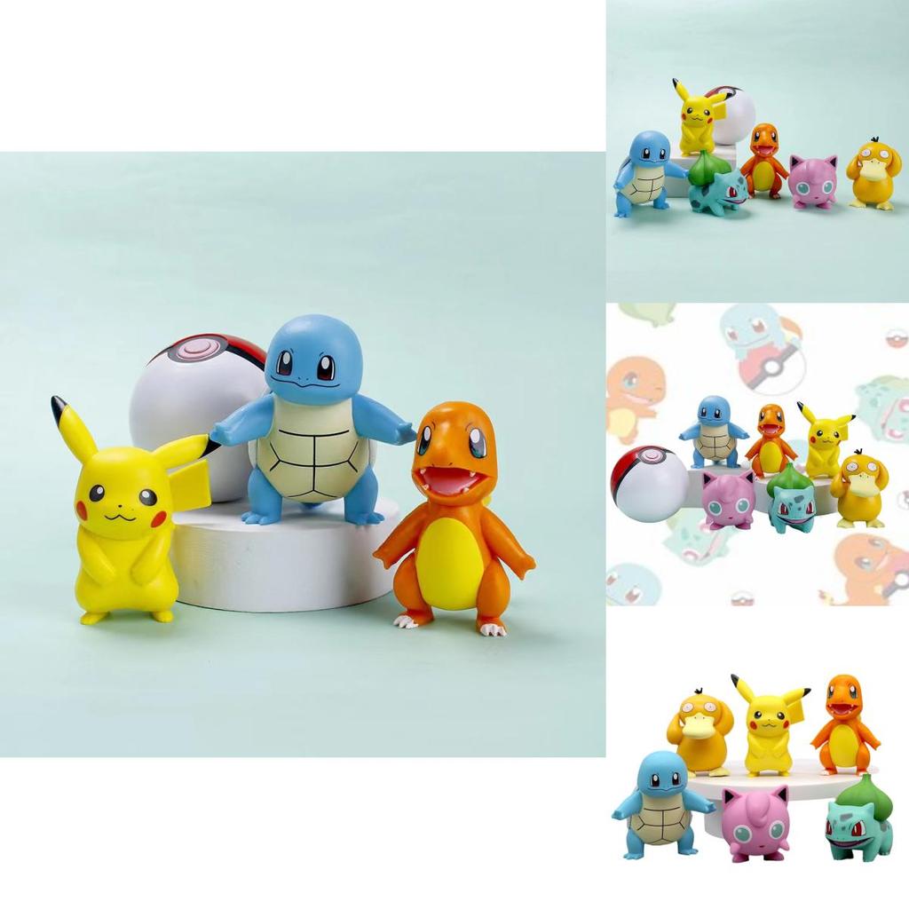 Adorable Pikachu Pokemon Can Reach Duck Cartoon Car Doll Cake Hand Decoration Pvc For Enthusiastic Collectors And Fans
