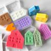 10 Cavities House Silicone Molds for Candle Soap Chocolate Home Decoration Cabin Silicone Candle Molds for Epoxy Resin