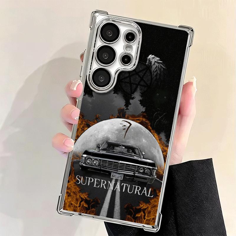 Angel Castiel Supernatural Plating Phone Case For Samsung Galaxy S24 S25 FE S26 Edge S23 Ultra S22 S21 Plus S20 Anti-Fall Airaba