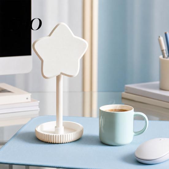 Star Shaped Headphone Stand Cute with Storage Tray, 3D Printed PLA Headset Hanger & Desk Soft Pastel Color Rack Organizer, Macaron Gaming Office