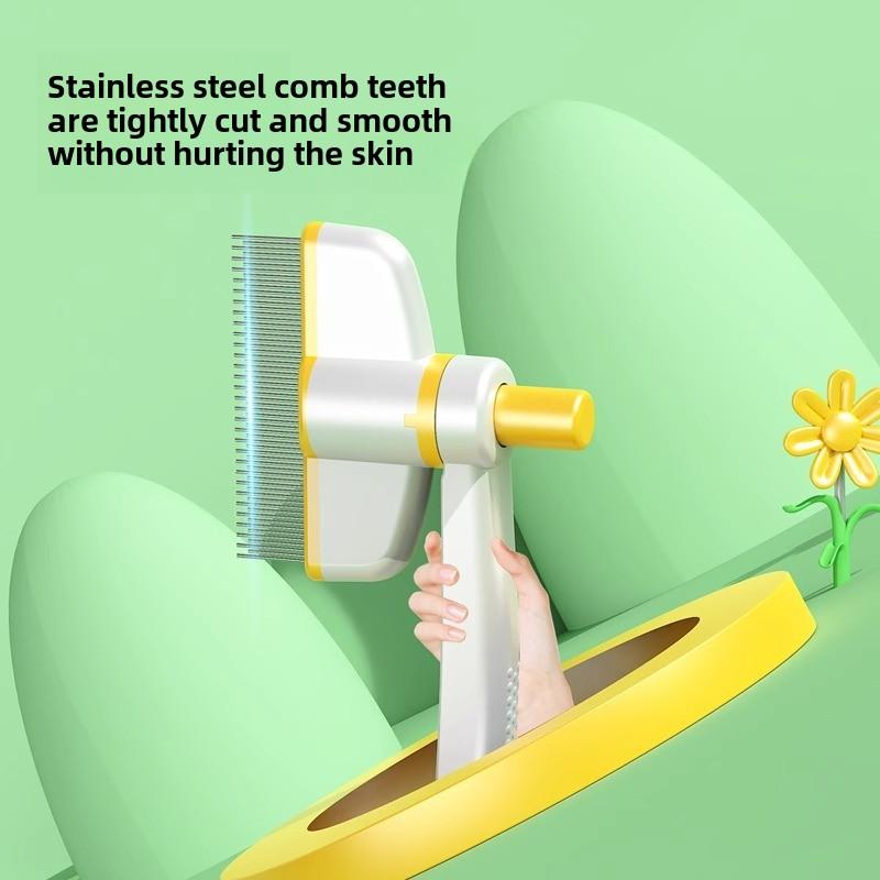 Pet One-click Hair Removal Upgrade Rotatable Row Comb Dog Press Row Comb Cat Beauty Cleaning Cat Supplies