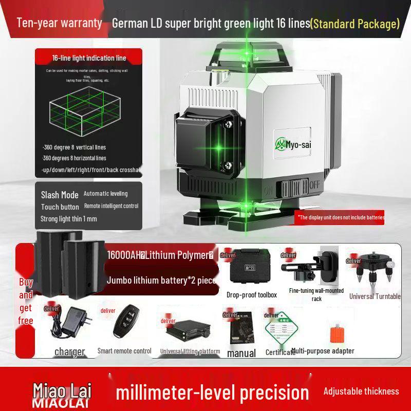 2025 Wysokoprecyzyjny 12-liniowy Projektor Ścienno-Podłogowy Samopoziomujący na Podczerwień