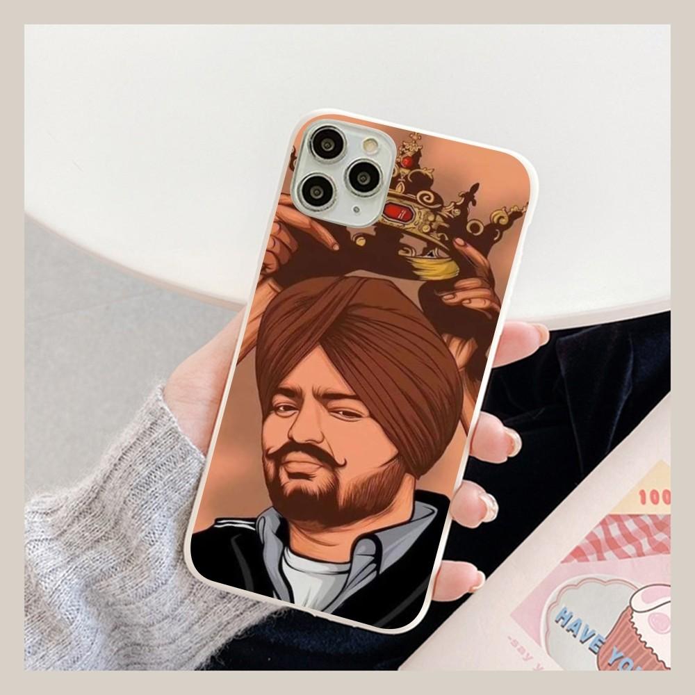 Singer Sidhu Moose Wala Phone Case For IPhone 14 11 12 13 Mini Pro Xs Max 8 7 6 6S Plus X XR Solid Candy Color Case