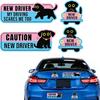 4 Pack Student Driver Magnet for Car – Cute Animal New Driver Signs High-Visibility Reflective Beginner Driver Magnets, Weatherproof & Removable