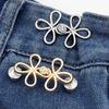 Reusable Flower Waist Button Fastener Adjustable Metal Jeans Buttons Waist Tightener Detachable Seamless Button for Pants Skirts