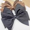 Premium Satin Hairpin: French Retro Bow Clip In Korean Style