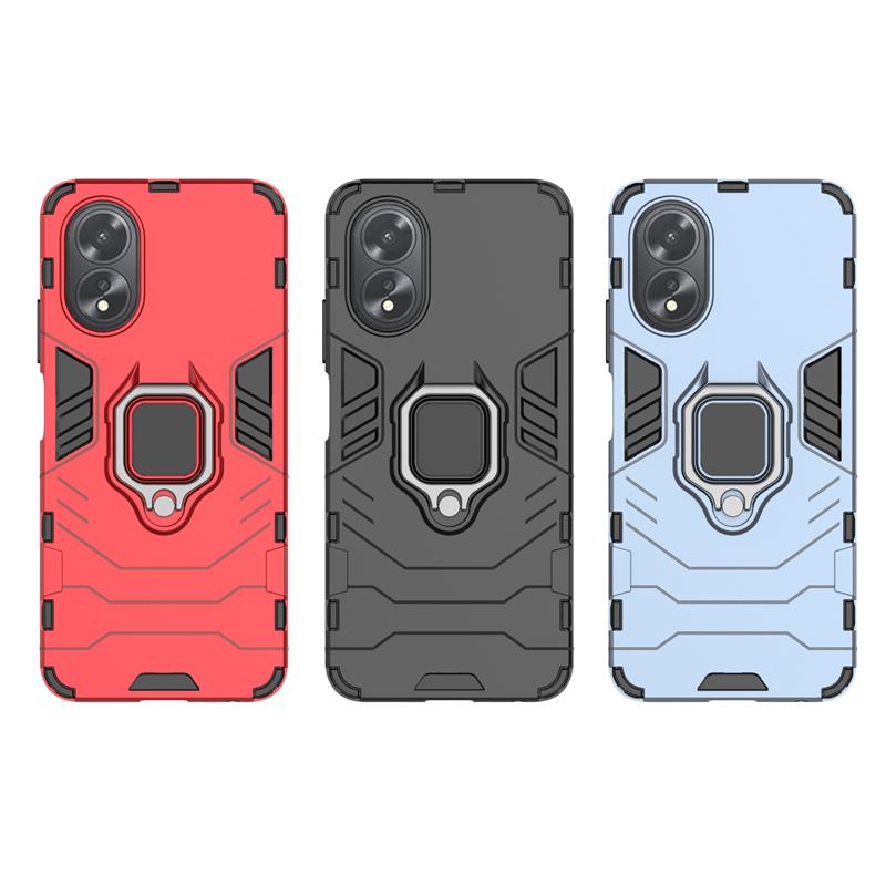 Für OPPO A18 Hülle Abdeckung OPPO A18 Capas Neu Stoßfest Panzerung Handy Bumper Rückseite Ring Magnetische Halterung Für Hülle OPPO A18 A 18 Fundas