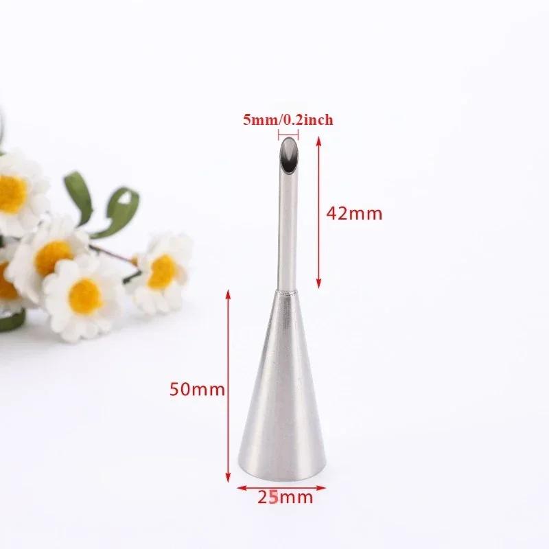 1/3Pcs Stainless Steel Puff Cream Nozzles Cake Icing Piping Tip DIY Donut Pastry Syringe Cupcake Desserts Baking Accessories
