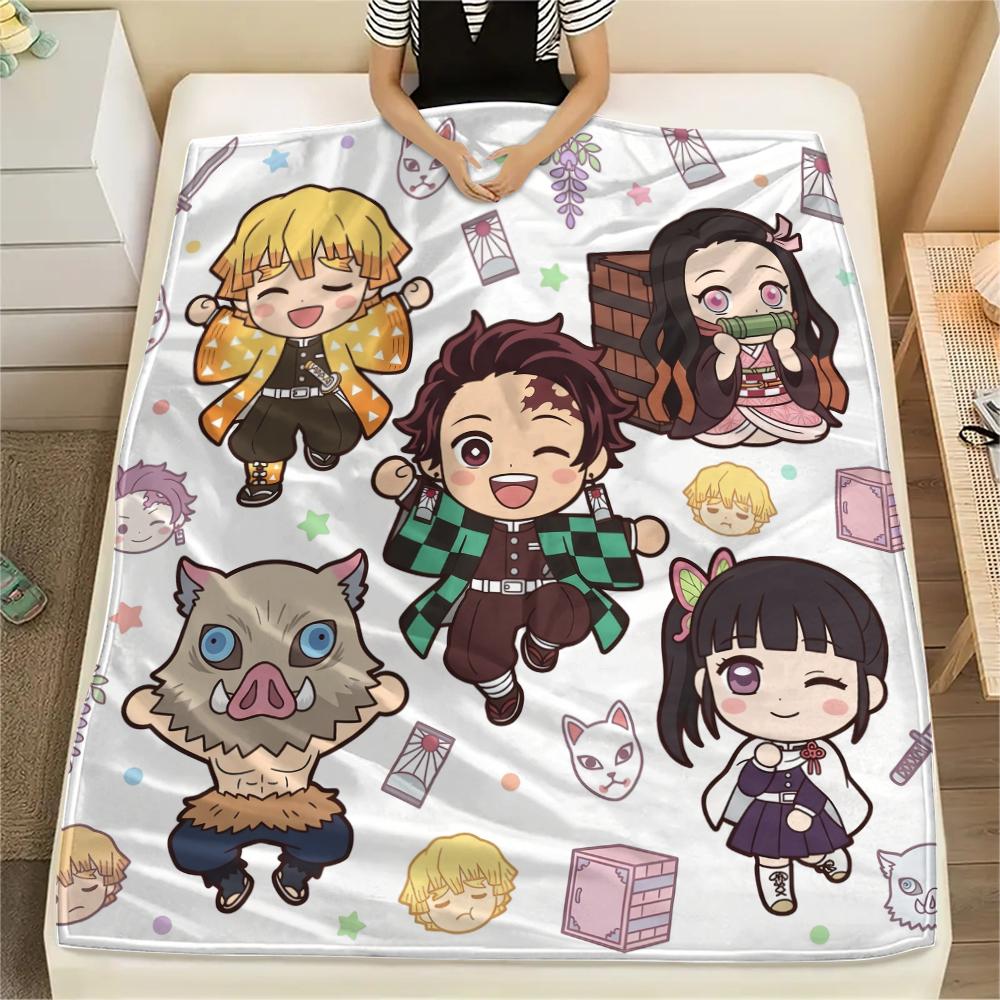 

Cute Demon Slayer charactersPrint Flannel Blanket, High quality Comfortable for All Seasons, Home Decor, Warmth and Comfort 80cm x 120cm